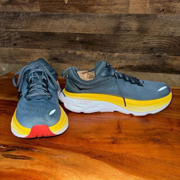 HOKA Bondi 8 Men\'s Running Shoes Goblin Blue Mountain Spring 1123202 GBMS 10D